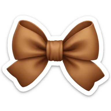 Brown bow sticker