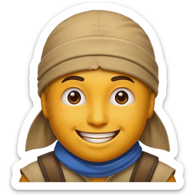 emoji wearing a survivor buff sticker