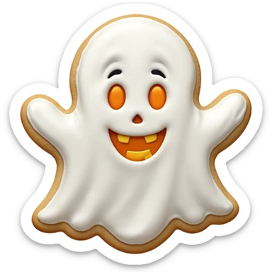 halloween ghost cookie sticker