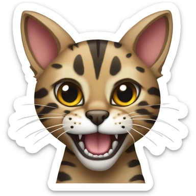 Angry Savannah cat sticker