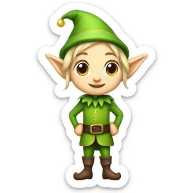 Cute elf full body  sticker