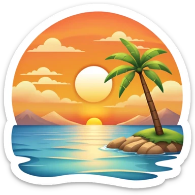 Wind, breeze, calm ,views, sunset, peace sticker