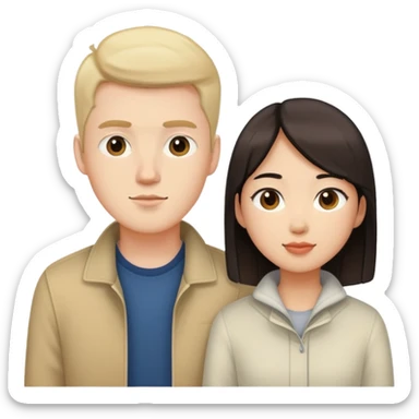 Tall white boyfriend with short Asian girlfriend sticker
