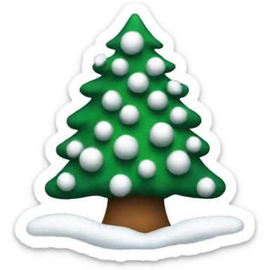 christmas tree with snow sticker