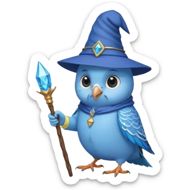Budgie wizard sticker