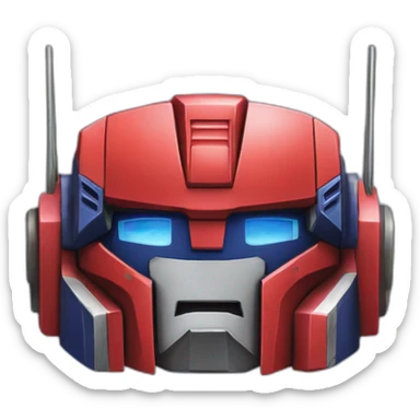 Optimus prime playing videogame sticker