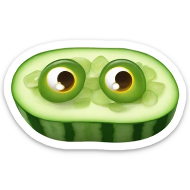 spa day cucumber eyes  sticker