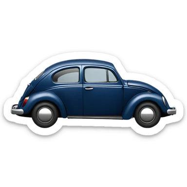 Navy blue voltswagon beetle sticker