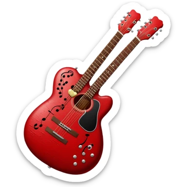 rock music themed heart sticker