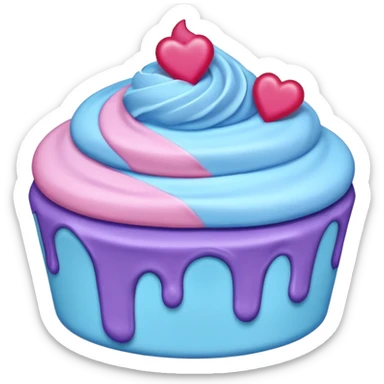 Desserts pinkie blue and purple sticker