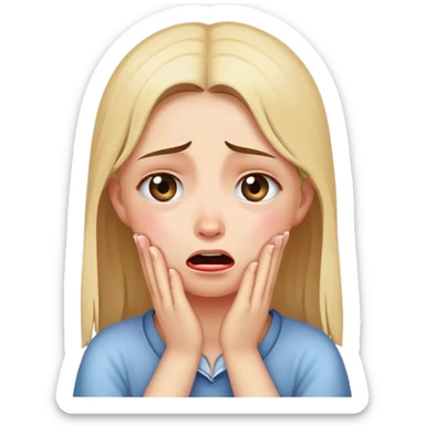 Girl Crying and begging  sticker