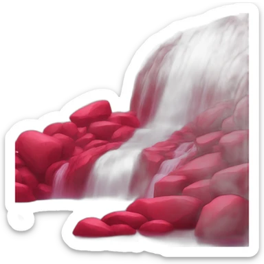 Red water cascade sticker