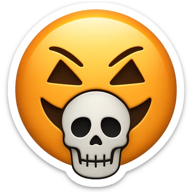 Halloween slay emoji, remove background sticker