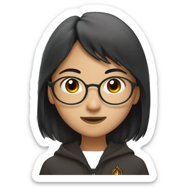 Asian girl with Harry Potter castle sticker