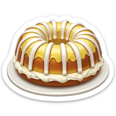 white frosting only Bundt lemon cake sticker