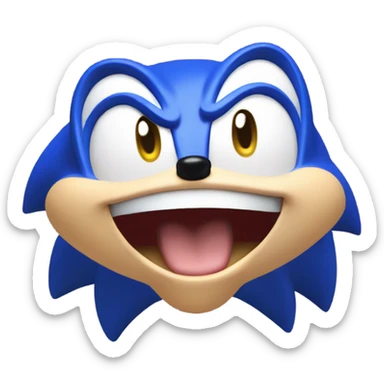 Sonic the hedgehog saying “I farted” sticker