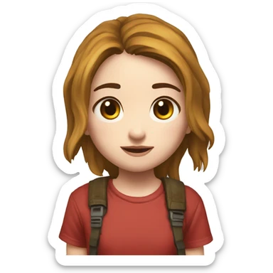 Ellie the last of us red t-shirt Little bit dezoom sticker