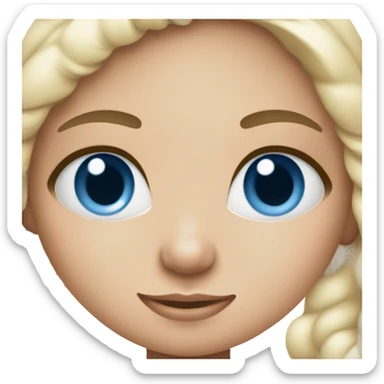 Girl with blue eyes and wearing pajamas  sticker