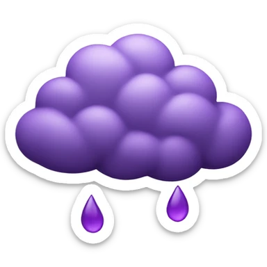 purple cloud sticker