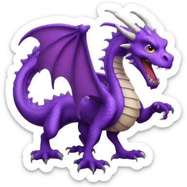 Purple dragon sticker
