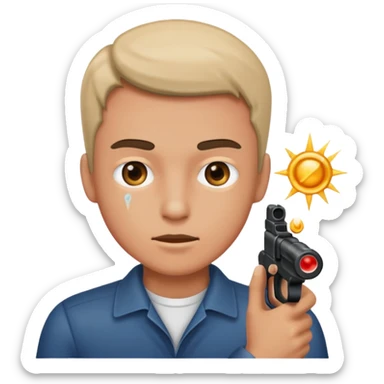 Guy getting shot sticker