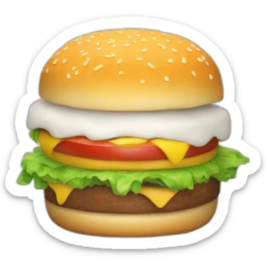 QR code mobile phone burger and beer sticker