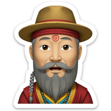 Farm villain Tibetan throat singer  sticker