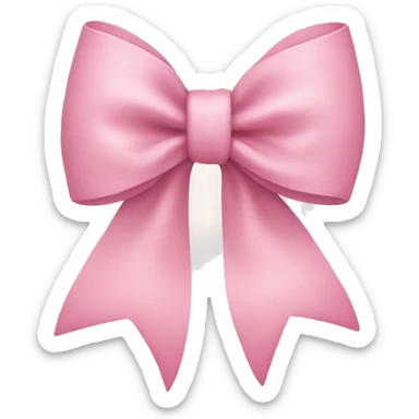 light pink bow sticker