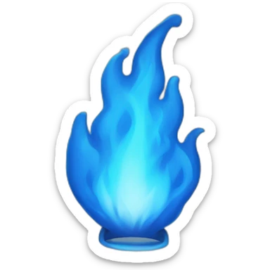 blue fire sticker