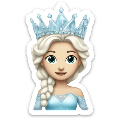 ice Princess wearing crown sticker