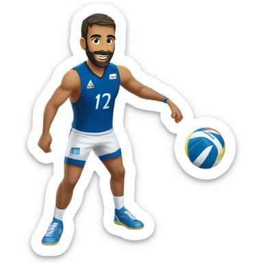 Earvin Ngapeth un joueur de volleyball sticker