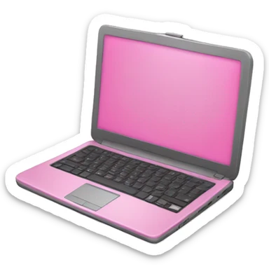 Pink laptop sticker