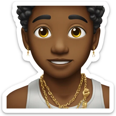 boy with jewelry selfie sticker