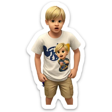 blonde boy in casual clothes sticker