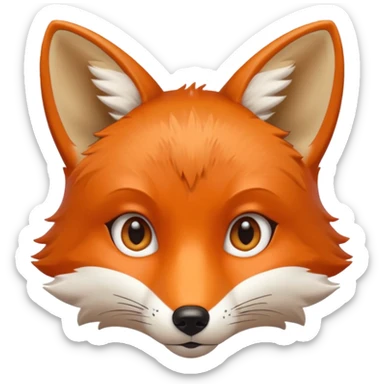 fox face sticker