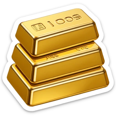 Many gold bars sticker