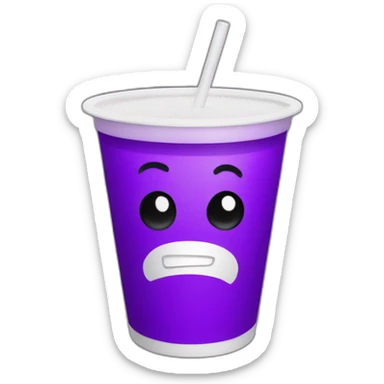 Purple soda in styrofoam cup sticker