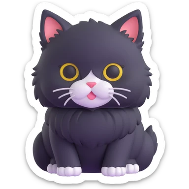 fluffy kitten sticker