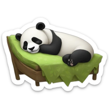 Sleeping panda sticker