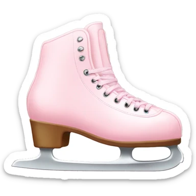 pastel pink ice skates sticker