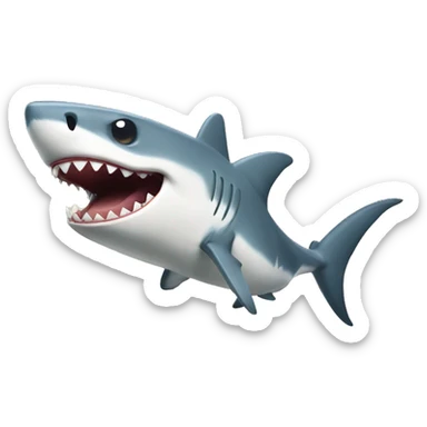 Laughing shark sticker