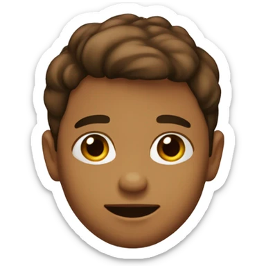 Niño con pelo corto, de color marron la piel sticker