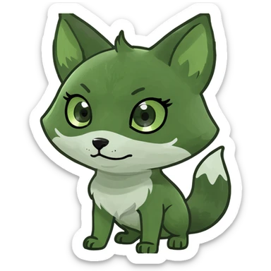 Chibi kitsune  sticker