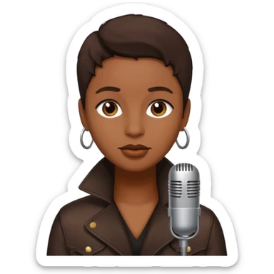 Case, R&B Singer with dark brown hair sticker