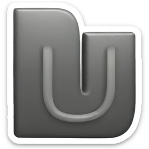 Letter U sticker