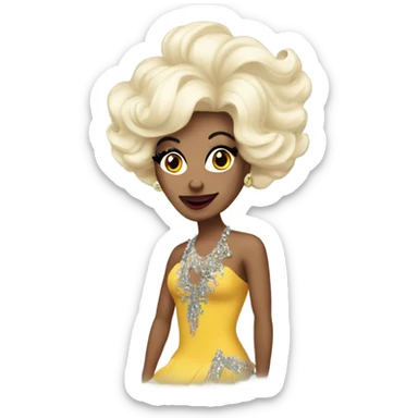 Drag queen posing sticker