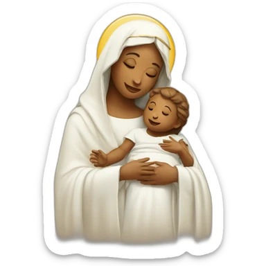 holy Mary with baby Jesus sticker