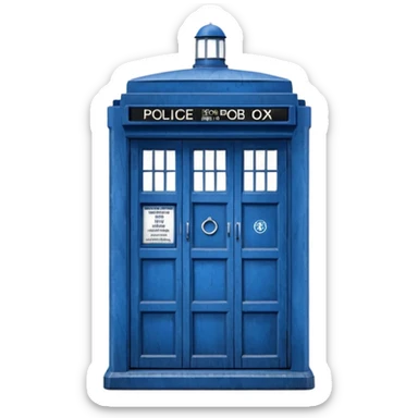 blue Police box sticker