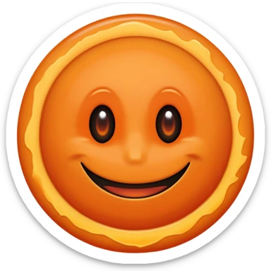 make a blackhole, accretion disk and all, with an orange smiley face, black head, orange ring, orange eyes, orange mouth, no other details sticker