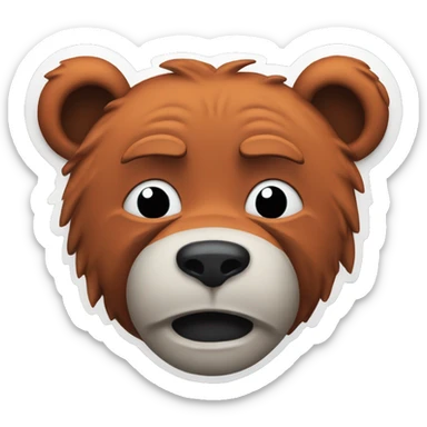 Crying Chicago Bears mascot sticker
